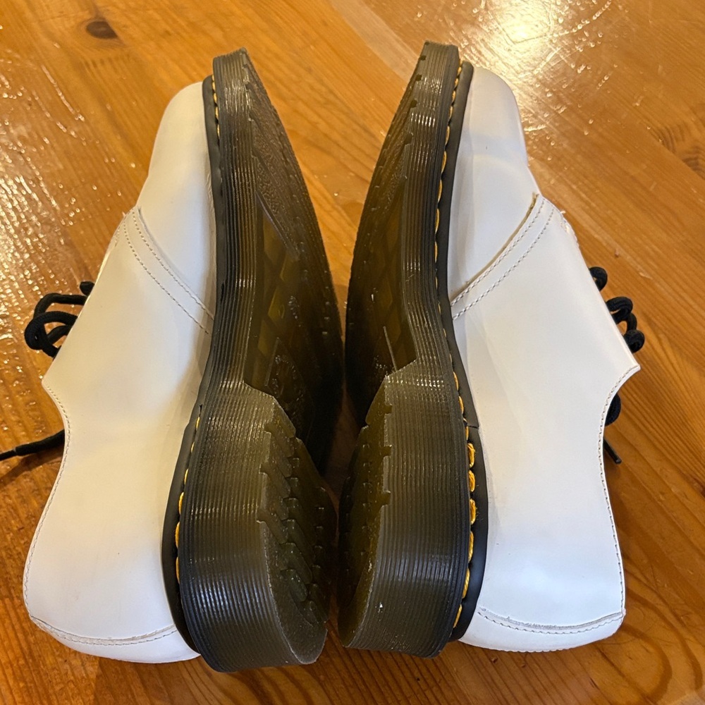 Dr. Martens White Flats with Black Laces - Picture 11 of 14